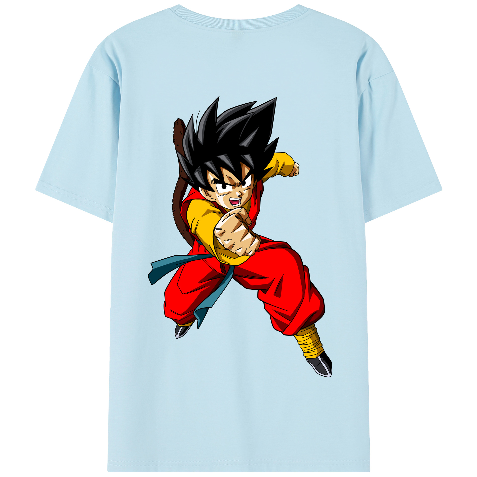 （画像用） ドラゴンボール 孫悟空（そん ごくう）Son Goku カカロット DRAGON BALL Kakarotto 綿100％半袖Tシャツ（背面プリント）